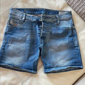 Diesel Faded Blue Denim Shorts